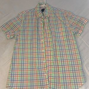J Crew Short Sleeve Button Down, M